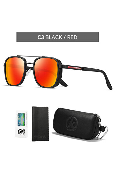choice2 C3 mirror red KDEAM Shield Polarized Sunglasses Men High-Quality TR90 Sunglasses Driving And Fishing