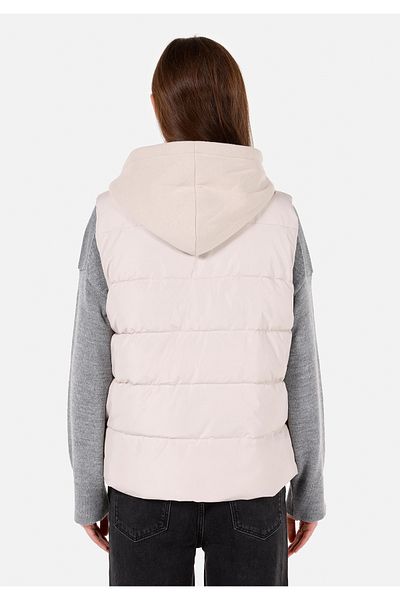 Colin's Vestă bej pentru femei cu glugă Regular Fit