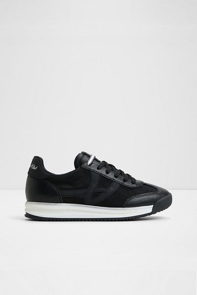 Aldo Stepcount - Pantofi sport pentru femei, textil, negru, cu șireturi