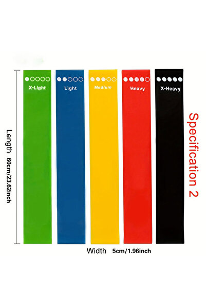 Choice حلقات مقاومة اللياقة البدنية متعددة 5 قطع، مادة TPE، معدات لياقة بدنية...