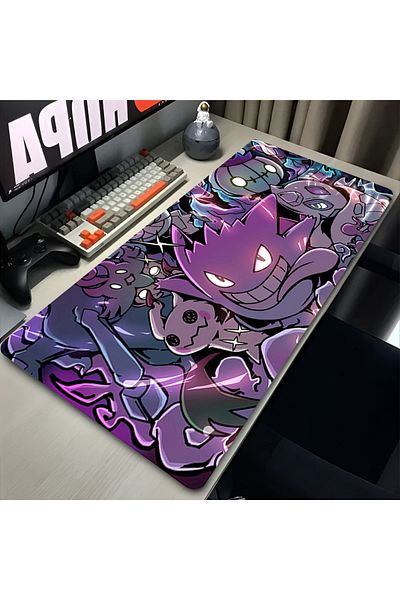 Miniso 800x300x2mm TK-0000005520 Colorful Gaming Keyboard Rug Laptop Japan Cool Anime Mouse Pad XXL Black P