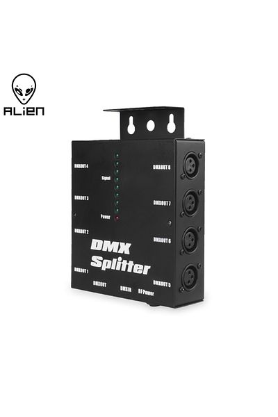 Choice Eu plug ALIEN 8 Way Channels Isolated 3Pin DMX 512 Optical Splitter Istribution Amplifier for DJ Dis