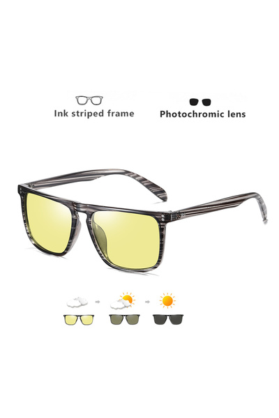 Choice نظارات شمسية مربعة الشكل بإطار مخطط أصلي من ماركة Rivet للرجال والنساء...