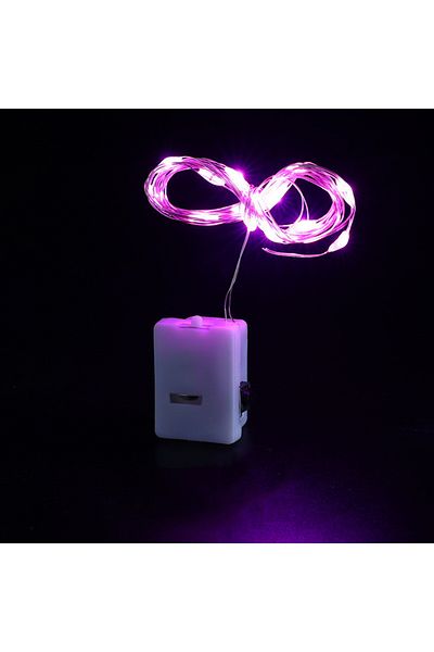 Choice 2M 20LEDs Pink LED Fairy Lights Button Battery Light String Christmas Wedding New Year Bedroom Livin