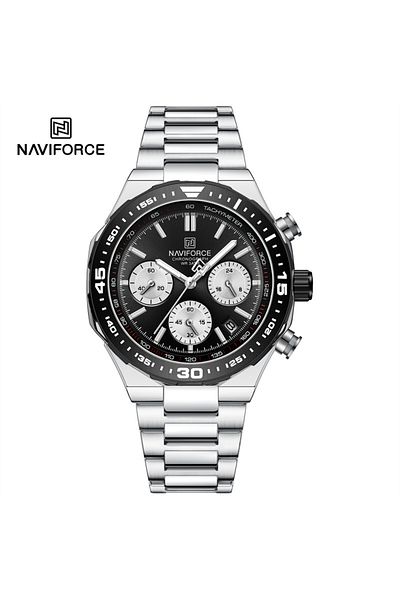 Naviforce SBS NAVIFORCE Fashion Watch For Men High Quality Luxury Stainless Steel Waterproof Classic Quartz Wr