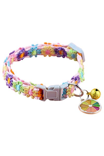 Choice 1PC A Pet Collar With Bell Cartoon Footprint Colorful Dog Puppy Kitten Collar Adjustable Safety Bell