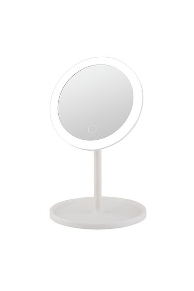 Choice WHITE Light up your beauty routine: LED cosmetic mirror with dimmable, rotating and memory functions