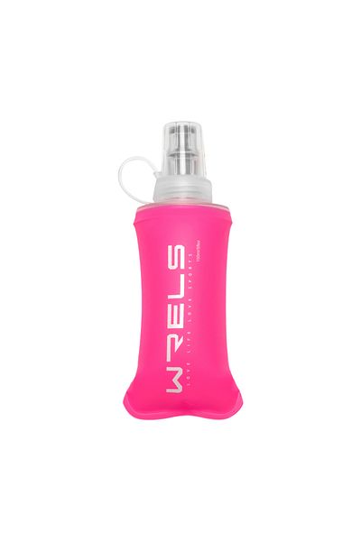 Choice pink-150ml 1pc150ml/250ml/500ml Outdoor Collapsible Silicone Bite Size Water Bottle Running Camping