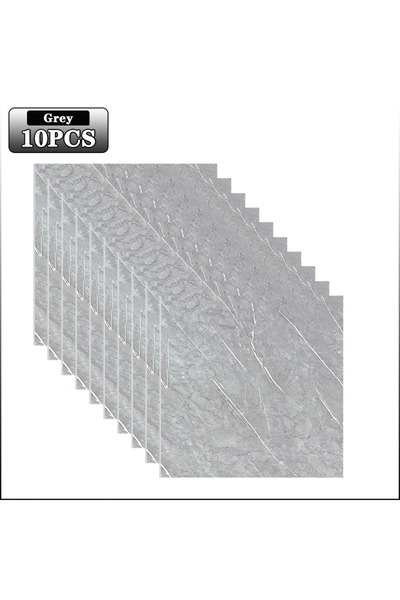 Choice رمادي - 10 قطع من 10 إلى 40 قطعة من ملصقات الأرضيات ذاتية اللصق على شك...