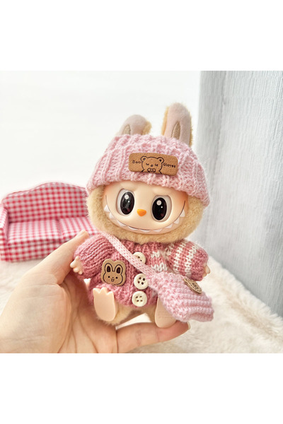 Choice لا دمية 3 قطع E Labubu 17 سم ملابس II دمى المعبود حفلة الجلوس الوحش ال...