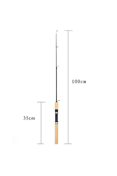 Choice صنارة صيد أسماك صغيرة تلسكوبية مقاس 100 سم 60 80 100 سم، قابلة للحمل م...