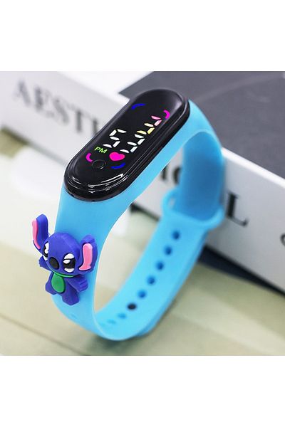Miniso Stitch Electronic Digital Watches Colour screen Display Children's Watch Cartoon Fashion Watches