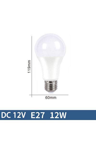 Choice DC12V Warm white E27 12W 10pcs E27 LED Bulb Lights DC 12V lampada luz E27 lamp 3W 6W 9W 12W 15W 18W