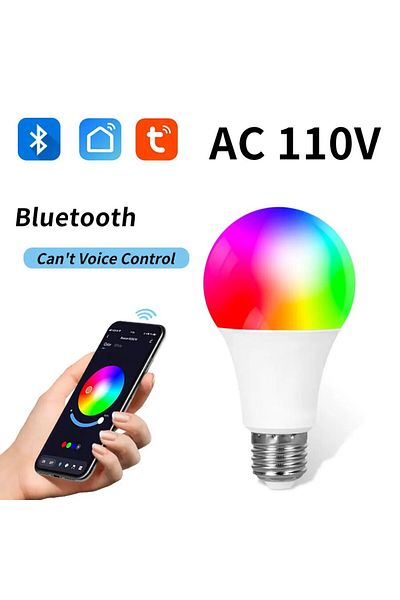 Choice A19 110V AmmToo Tuya Bluetooth Smart LED Light Bulb E27 RGB 110V 220V Smart Lamps for Bedroom Decora