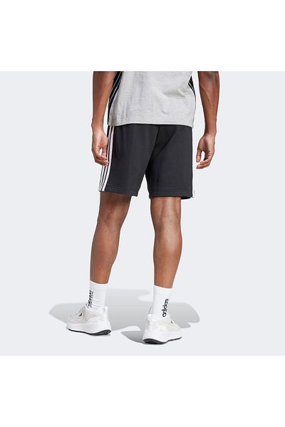 adidas Ανδρικό μαύρο σορτς Essential 3 Stripes French Terry
