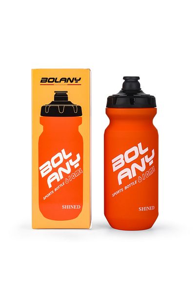 Choice Orange BOLANY 610ML Sports Bottle Rubber Paint Plastic Bicycle Water Bottle Portable Squeeze Drinkin