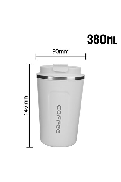 Choice1 401-500ml 380ML White Thermo Cafe Coffee Mug Car Thermos Mug 380/510ML Leak_Proof Travel Thermo Cup
