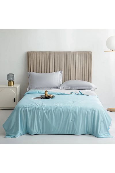 Choice 150X200cm 1.1kg Sky Blue High Quality Cooling Blankets Smooth Air Condition Comforter Lightweight Su