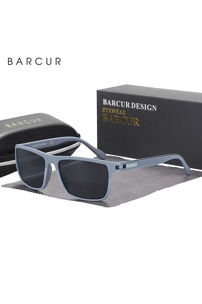 Choice1 Gun Gray BARCUR Design Men Polarized Sunglasses Light Weight Sports TR90 Sun Glasses Women Eyewear A