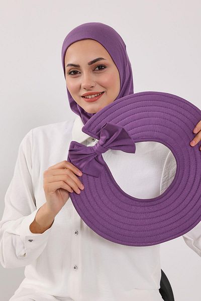 Aisha's Design Combed Cotton Practical Put-On-And-Off Bow Hat over Turban, Sp-4, Sp-4