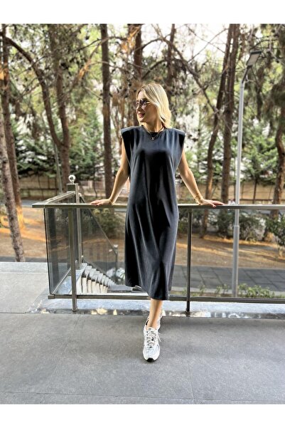 SEVA TEKSTİL فستان طويل مبطن بقماش مشروط