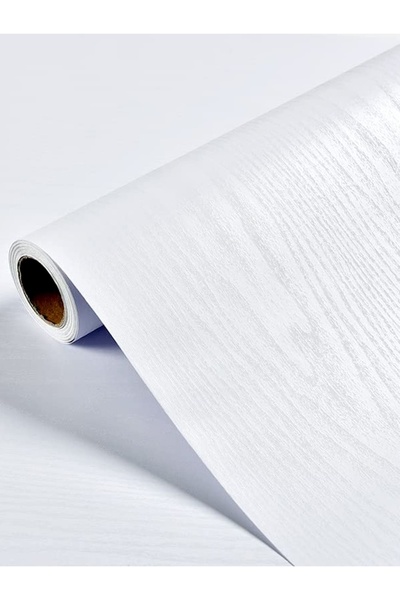 Choice 40 سم × 500 سم بايموين 30 سم / 40 سم / 50 سم فينيل أبيض ديكور خشبي ورق...