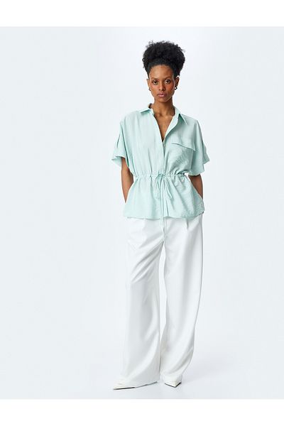 Koton green Short Sleeve Viscose Shirt