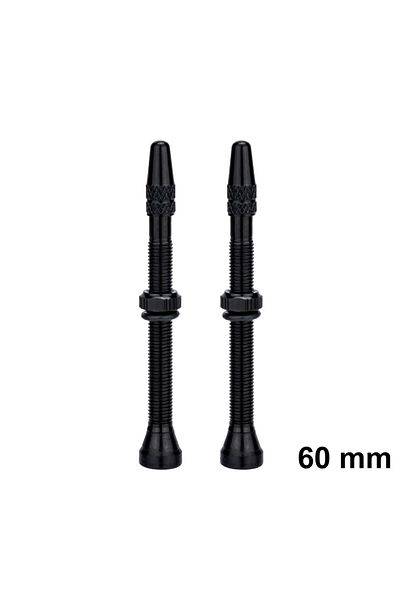ZTTO 60mm Black ZTTO Bicycle Tubeless Valves Stems 60mm Presta 40mm No Tubes FV With Integrated Valve Cor