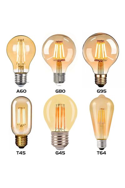 Choice 8W 220V ST64 220V Edison Light Bulb T45 ST64 G80 G95 G125 4W 6W 8W 220V 110V Filament LED Bulb Retro