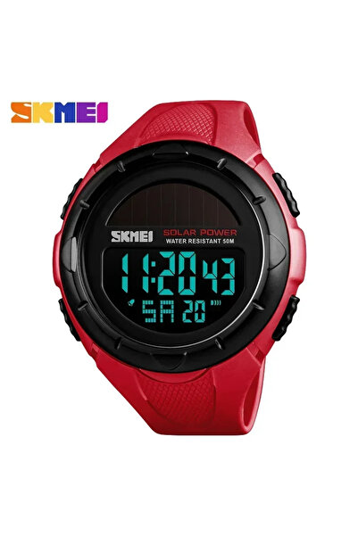 Skmei ساعة يد رقمية رياضية للرجال من سكمي 1405، تعمل بالطاقة الشمسية، مزودة ب...