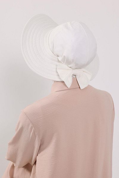 Aisha's Design Combed Cotton Practical Put-On-And-Off Bow Hat over Turban, Sp-4, Sp-4