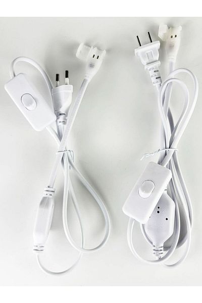 Choice 220V EU Plug EU Plug For 220v COB LED Strip Power Supply Plug With Button Switch Cable,US Plug 110V