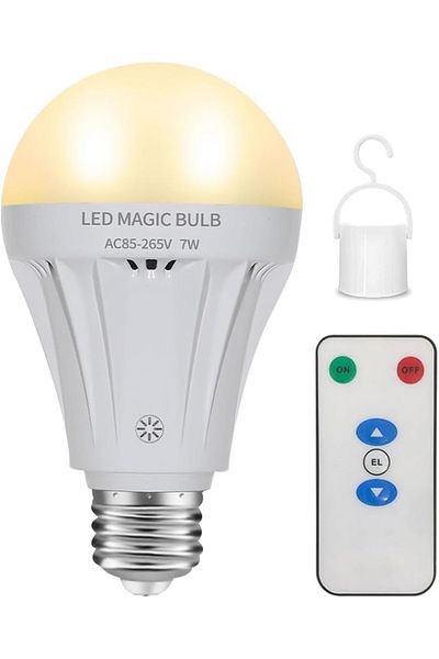 Choice Warm light Rechargeable Light Bulbs, LED Magic Bulb with Remote Controller Warm White Emergency Lamp