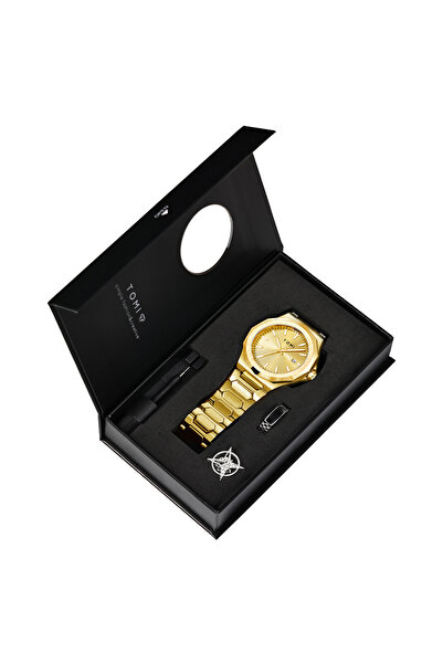Choice1 Gold TOMI Luxury Business Men's Watch Gift Box Set High Quality Rose ...