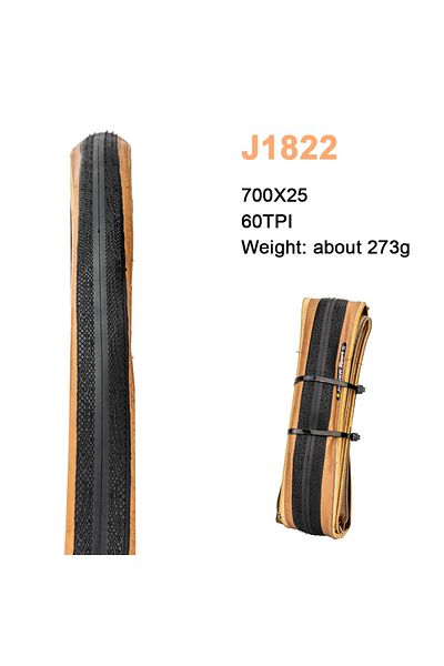 ZTTO 1 pc 700X25-J1822D Road Bike High Performance Bicycle Tire Durable Foldable Tires with 60TPI Punctur