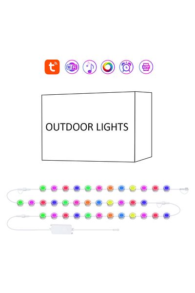 Choice Us Plug 30m Permanent Outdoor Light Smart Rgbic Eaves Lights Waterproof For Outdoor Decor/ Garden De