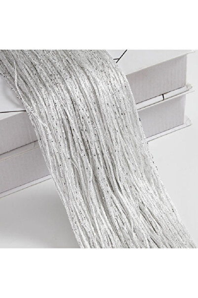 Choice انظر أدناه للحصول على أوصاف الحجم ستارة باب بيضاء خيطية شريط فضي لامع شرابة خط فلاش قصير