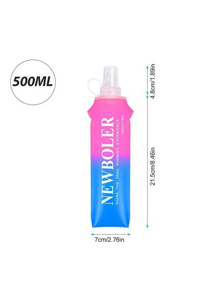 Choice BOT003-500-GRABLU NEWBOLER 150/250/300/500ml Water Bottle TPU Folding Soft Flask Outdoor Sport Runni