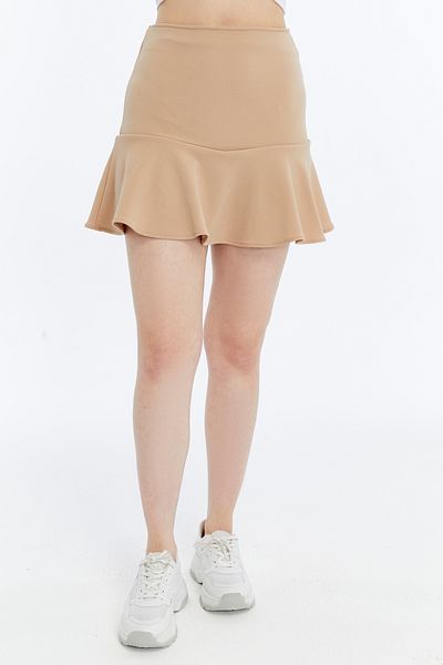 Maison La Femme Pantaloni scurți de damă Fusta Volan Crepon