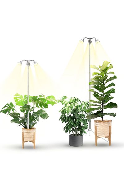 Choice 6-10W LED bulbs Silvery Natural White Grow Lights for Indoor Plants Full Spectrum with Detachable Tr