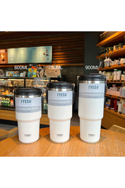 Choice 750ML White-1pcs Tyeso Coffee Cup Stainless Steel Thermos Bottle Doubl...