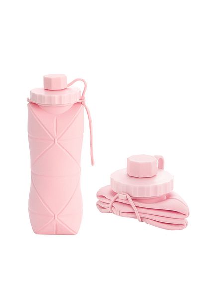 Choice Pink New Creative Silicone Folding Water Cup Outdoor Portable and Scalable Water Cup Sports Water Bo