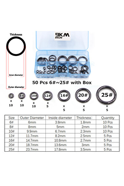 Choice 50 قطعة مع صندوق حلقات توجيه قصبة الصيد من 10 قطع إلى 100 قطعة حلقات ت...
