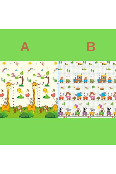 ROHS HappyK® Children's Play Mat, 2 sides, thermal, anti-slip, foldable, impact protection,200x180