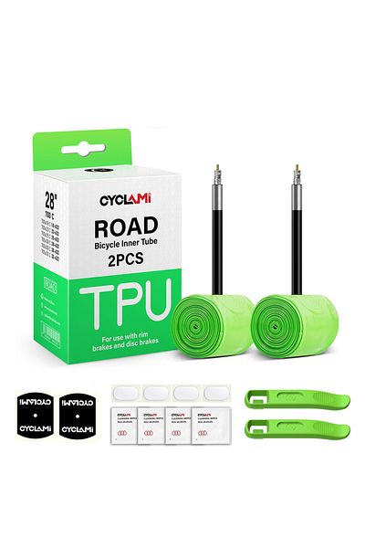 Choice 700c 45mm 18-32C 2 Pcs with Bar CYCLAMI TPU Material Ultralight Bike Inner Tube 700C 18 32 Road MTB