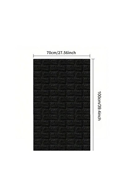 Choice ملصق حائط ثلاثي الأبعاد أسود اللون، مقاس 70*100 سم، ذاتي اللصق، بنمط ط...