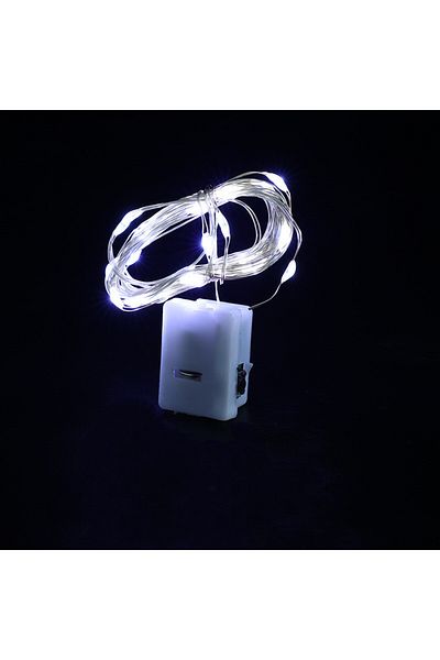 Choice 2M 20LEDs White LED Fairy Lights Button Battery Light String Christmas Wedding New Year Bedroom Livi