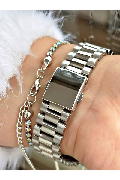 Ferrucci Ferrucci̇ Silver Metal Women's Watch with Calendar