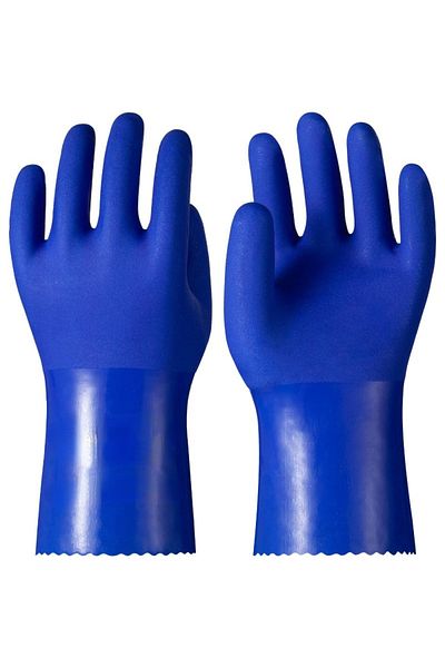Choice Blue a pair Industrial Chemical-Resistant Gloves, Thickened, Anti-slip, Oil-resistant, Acid-resistan
