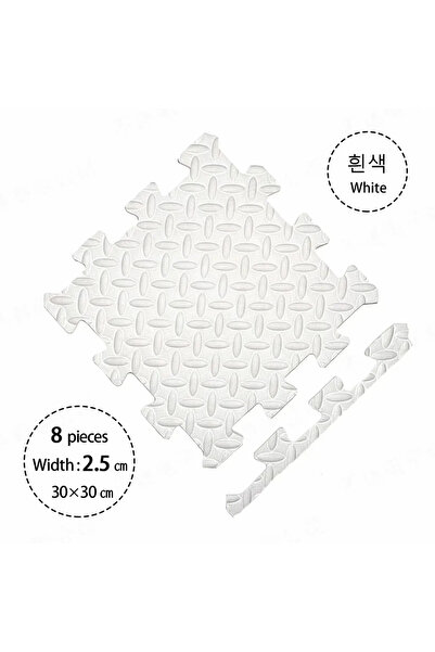 Choice سجادة ألعاب أطفال بيضاء اللون بسُمك 2.5 سم مع قطع أحجية لغرفة الأطفال ...